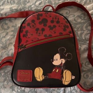Loungefly Disney Mickey Mouse Red and Black Backpack